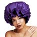 Double layer satin hair care cap confinement beauty extra large round hat chemotherapy cap sleeping cap_voghion.com