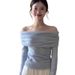 Einhals-Strickpullover, innere Basisschicht, 2024 Frühherbst neues vielseitiges und modisches schulterfreies Oberteil für Damen_voghion.com