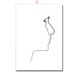 Black And White Decorative Simple Line Drawing Figure Canvas Home Living Room Sofa Background Abstract Hanging Painting_voghion.com