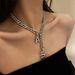 Diamond Studded Letter Necklace, Simple, Atmospheric, Personalized, Trendy Chain, Internet Celebrity Temperament,_voghion.com