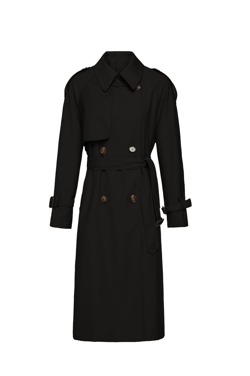 K New British Double-breasted Draped Loose And Elongated Trench Coat For Women_voghion.com