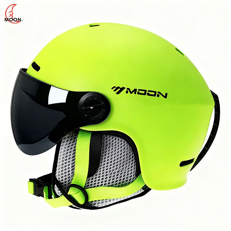 Ski Head Shape Equipment Protective Gear For Men And Women, Hard Helmet With Anti-Collision, Integrated Goggles,_voghion.com