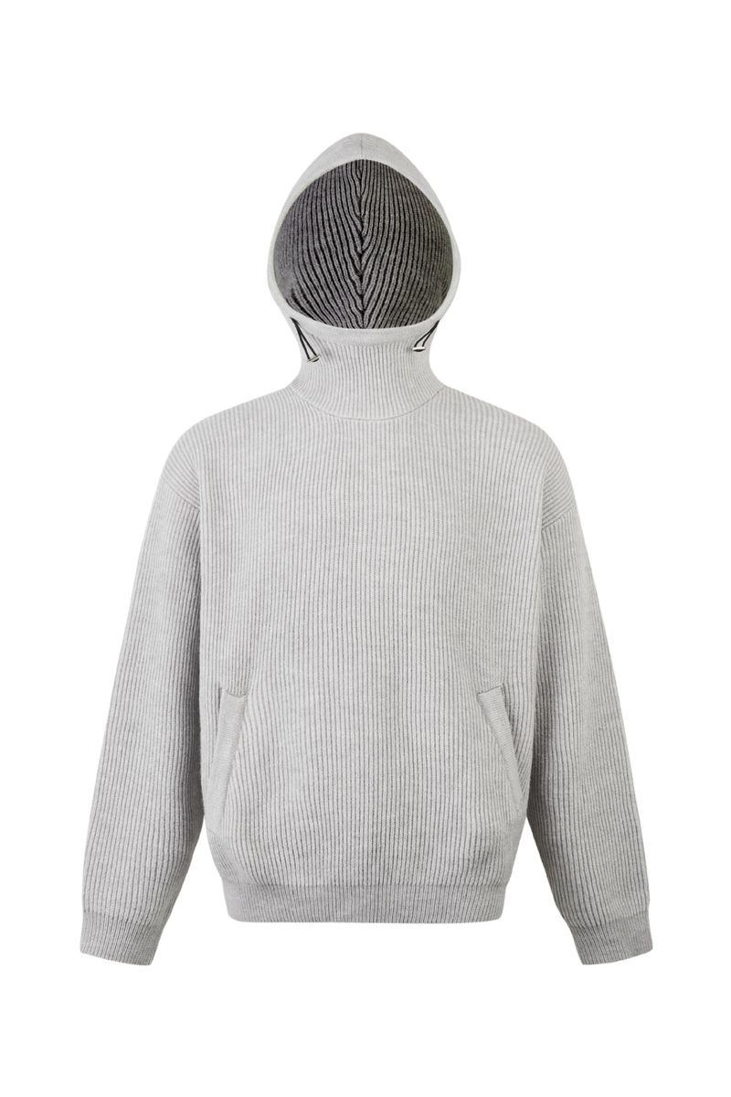 Felpa oversize in maglia a coste – Collo alto e estetica Cleanfit (L-XXL)_voghion.com