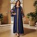 Damenbekleidung Temperamentkleid Perlen bestickte Pailletten Damenbekleidung Kaftan_voghion.com