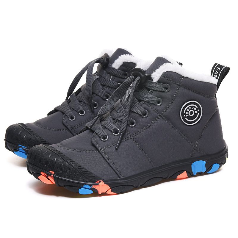 Women's Shoes Winter Children's Waterproof Cotton Shoes Outdoor High Top Snow Boots Plus Velvet Non Slip Camouflage Bottom Warm_voghion.com
