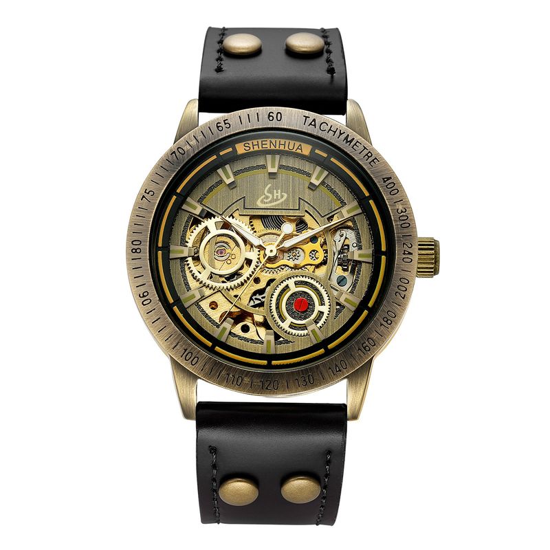 Shenhua Style Men's Skeleton Fashion Watch Casual Automatic Mechanical Wristwatch_voghion.com