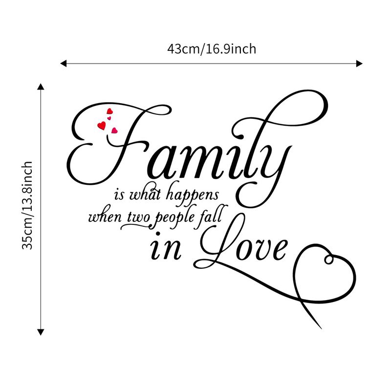 Family is two people falling in love English living room sticker AF3018_voghion.com