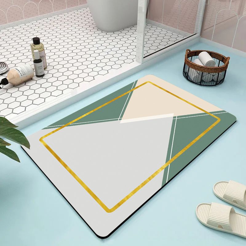 Bathroom Door Absorbent Mat Diatom Mud Foot Mat Easy To Dry Non Slip Bathroom Nordic Carpet Home Bathroom Door Mat_voghion.com