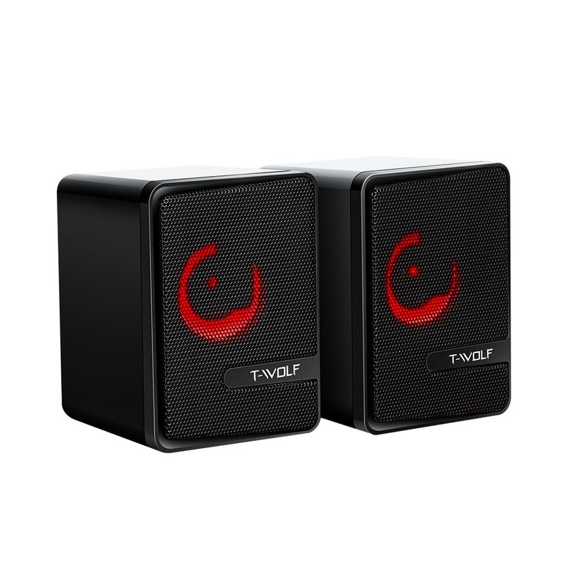 Computer Speaker Wired Luminous Double Diaphragm Notebook Desktop Counter-Box Subwoofer Small Audio_voghion.com