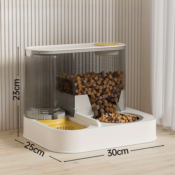 Automatischer Futterspender für Kätzchen, Wassernapf, Wasser und Futter integriert, Katzennapf, Wasserspender, 2-in-1-Futterbecken für Haustiere_voghion.com