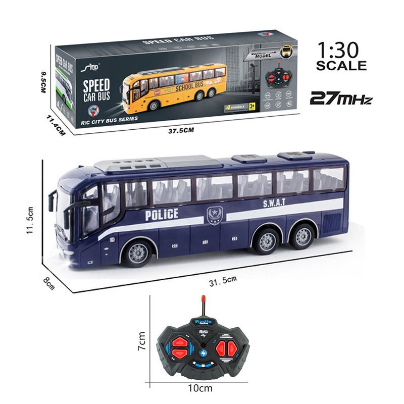 Elektrikli kablosuz uzaktan kumanda otobüs ışık uzaktan kumanda araba modeli okul otobüsü tur otobüsü otobüs otobüs otobüs_voghion.com