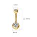 Cross-Border E-commerce Europe And America Hot-Selling Stainless Steel Belly Button Ring With Zirconia Piercing_voghion.com