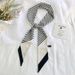 Fascia sottile in seta sintetica da donna, da indossare con sciarpa, passamaneria, sciarpa con nastro a righe_voghion.com