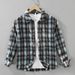 Retro Plaid Long Sleeved Shirt For Men, Fashionable And Versatile, Artistic And Casual Loose Top_voghion.com