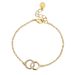Simple Copper Plated Real Gold Diamond Round Bracelet Female Ins Double Ring Hand Jewelry_voghion.com