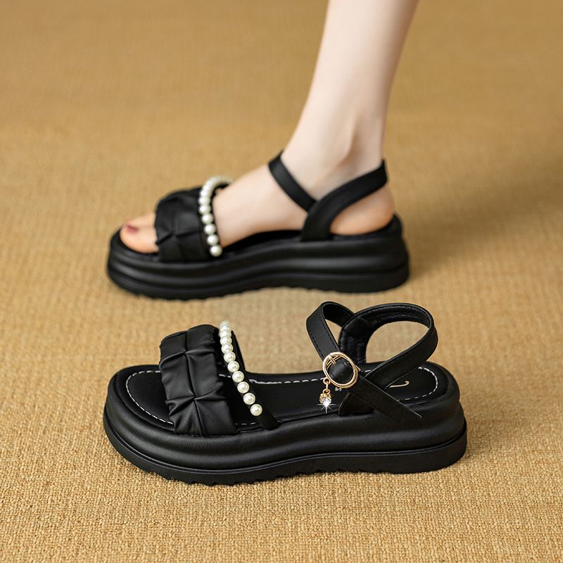 Schuhe Sommer Neue vielseitige Römersandalen im französischen Märchenstil, geeignet zum Tragen unterwegs, bequem an den Füßen_voghion.com