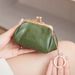 Women's Wallet & Men's Wallet Retro Clip Coin Purse Compact Portable Key Bag Pu Solid Color Coin Storage Bag_voghion.com