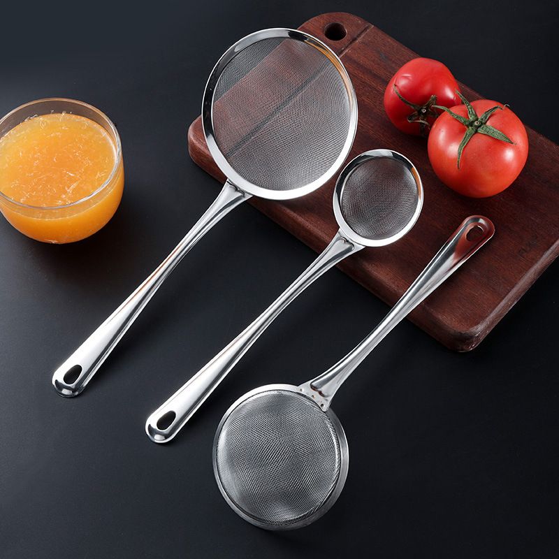 Stainless Steel Household For Soy Milk And Juice, Filter Mesh Spoon, Kitchen Strainer, Oil Separator, Large Skimmer_voghion.com