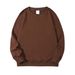 İnce İlkbahar ve Sonbahar Yuvarlak Yaka Erkek Sweatshirt Düz Renk %100 Pamuk 320g Uzun Kollu Bol Kesim_voghion.com