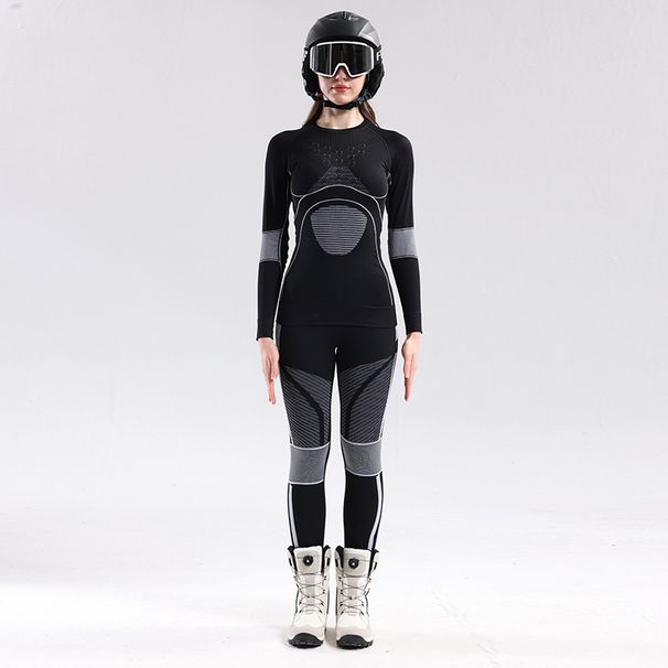 2025 Kadınlar İçin Hızlı Kuruyan Kayak Dış Mekan Termal Kadın Seti Spor Kompresyon Giysileri Ter Emici Fonksiyonel İç Çamaşırı_voghion.com