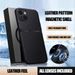 Leather Texture Magnetic Car Stand Holder Phone Case For Iphone 11 16 Pro Max 12 13 14 15 13Pro Cases Lens Protector_voghion.com