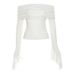 2025 Frühjahr Neue Damen Einfarbig Slim Fit Mode Off-Shoulder Sexy Backless Langarm T-Shirt_voghion.com