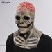 Maschera biochimica del teschio di Lofytain Cosplay terrificante scheletro del cervello cuffia in lattice Halloween Halloween_voghion.com
