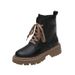 Damenschuhe in Übergrößen 35-42, für breite Füße, kurze Beine, ideal für kurvige Frauen, Herbst/Winter, neue Martin-Stiefel mit dicker Sohle_voghion.com