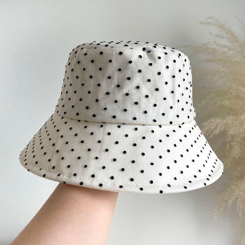 Cappello da pescatore da donna, estivo, con parasole, classico, retrò, versatile, a pois_voghion.com