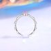 S Silver Women's Small and High end Luxury Ins Fashion Personalized Round Openi Adjustment Pink Diamond Bamboo Knot_voghion.com