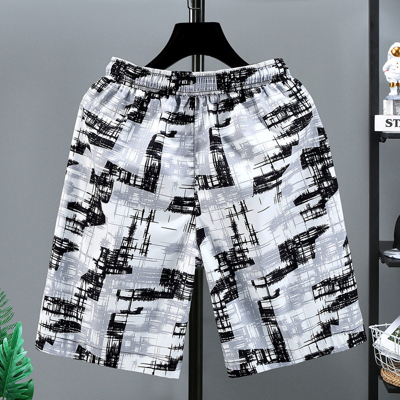 Vêtements pour hommes Shorts décontractés d'été pantalons à cinq points section mince gros pantalons vêtements d'extérieur demi-pantalons pantalons de plage de course d'été pour hommes_voghion.com