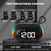Mini Portable FM Radio Dual Alarm Clock LED Display Radios Receiver RGB Light Bluetooth Subwoofer TF Card USB MP3 Music_voghion.com