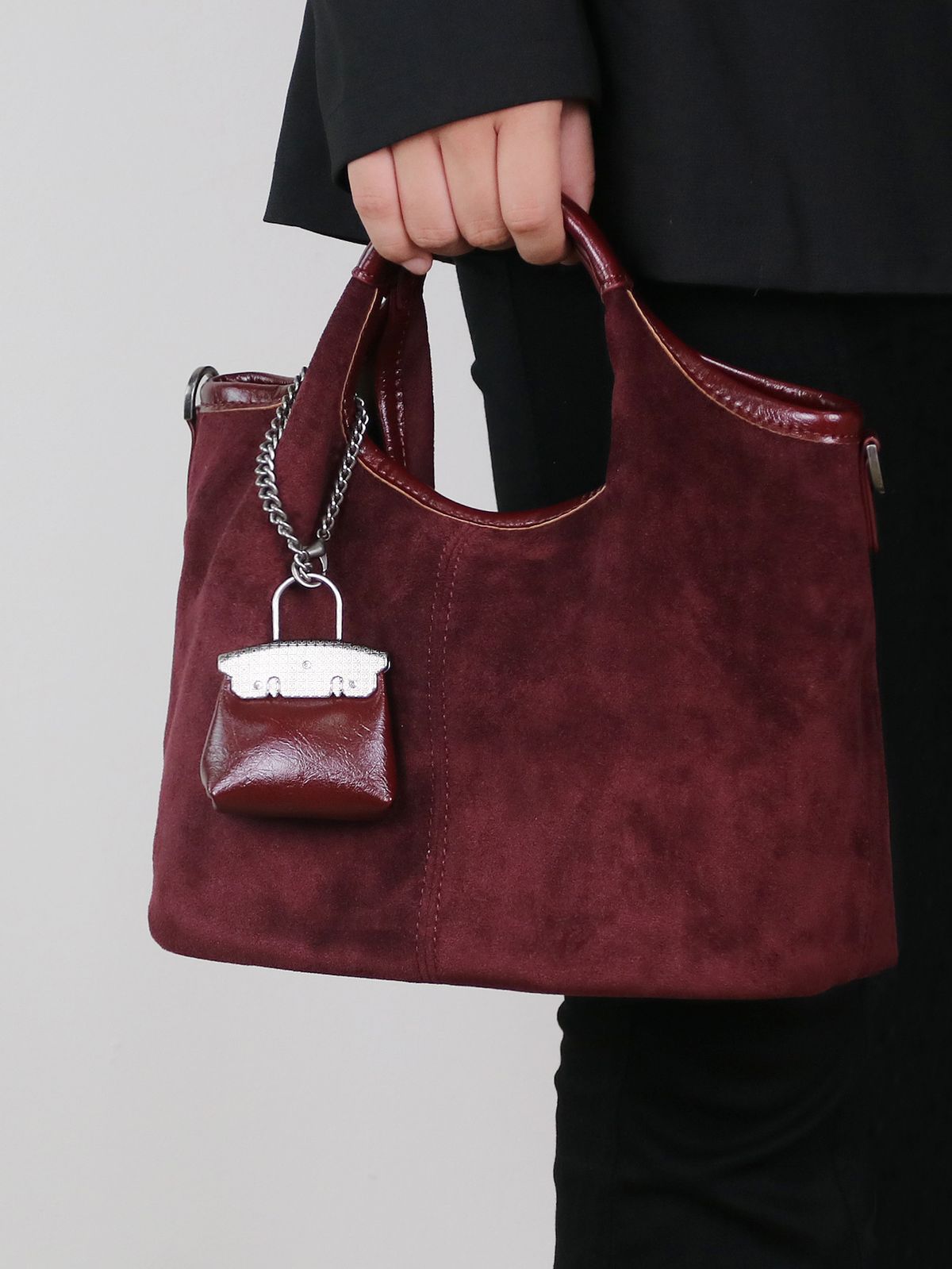 Dame Bucket Bag Vintage Leopard Print Hottie Style Tote Bucket Bag Ruskind Flannel Mother-Shoulder Crossbody Taske_voghion.com