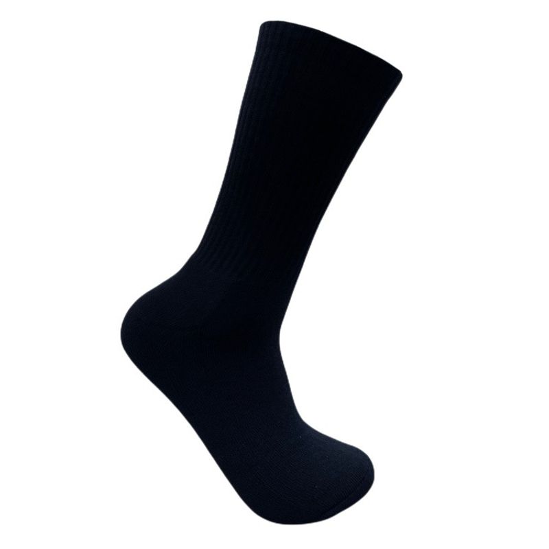 2025e Solid Color Thickened Towel Bottom Men's Mid-Calf Street Hip-Hop Skateboard Sports Basketball Cotton Socks_voghion.com