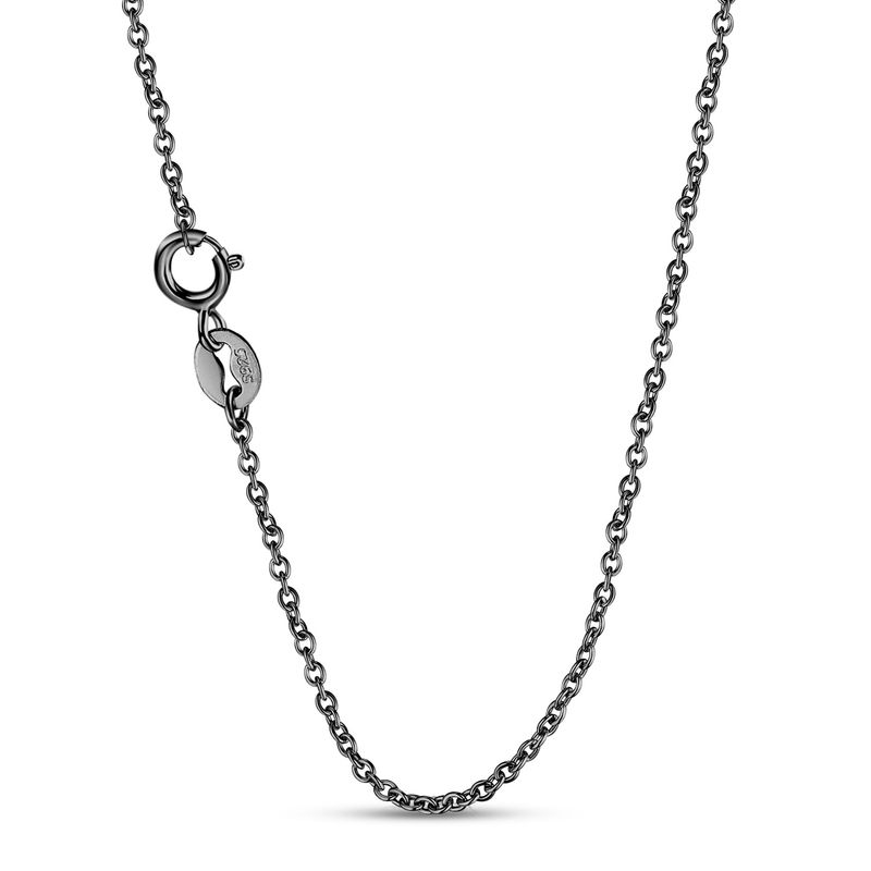 Collana da donna con farfalla nera scura, in argento sterling S925 placcato oro nero, intarsiato con zirconi, un pezzo, spedizione diretta._voghion.com