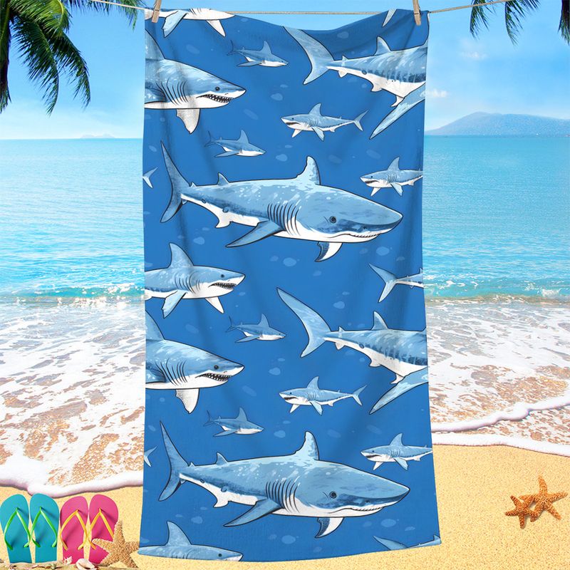 Turtle Heat Transfer Digital Printing, Seaside Absorbent Large Towel, Ultra-fine Fiber Striped Beach Towel, Rose Bath_voghion.com