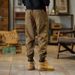 Men's Casual Cargo Pants - Loose Fit Workwear Trousers For Everyday Wear, Multiple Pockets, Lightweight Polyester, Black/Khaki/Dark Grey_voghion.com