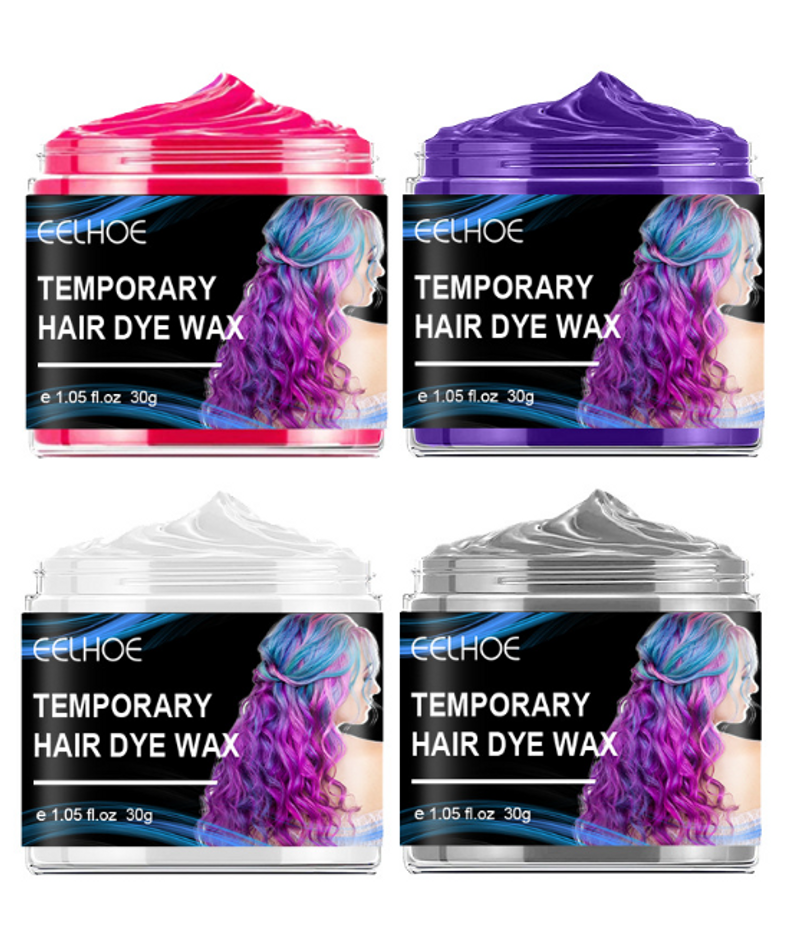 EELHOE Party tijdelijke haarwaxset, Halloween-feest tijdelijke, handige haarwax, gemakkelijk te kleuren en te reinigen_voghion.com
