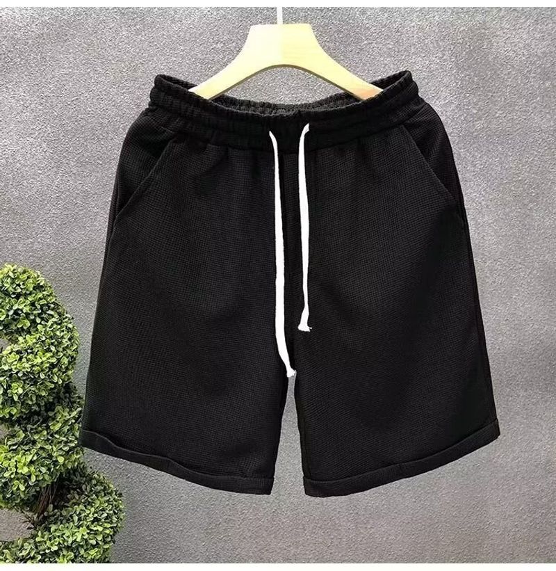 Short gaufré pour homme, short d'été fin et tendance, de marque, tout-assorti, pantalon de plage ample et droit pour homme_voghion.com