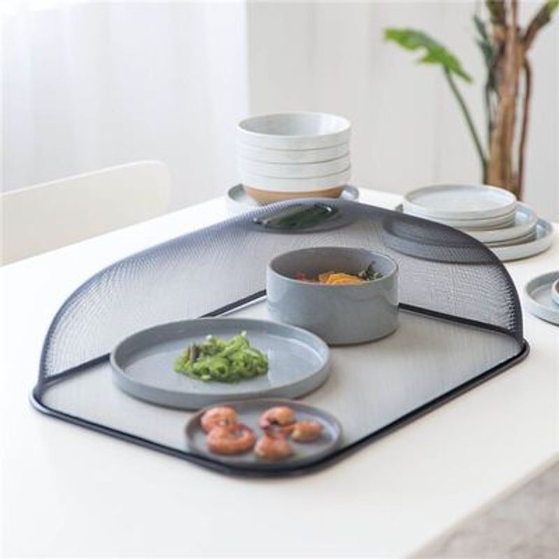 European Style Anti-Fly Rectangular Food Round Home Dish Table Cover_voghion.com