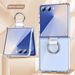 Compatible With Samsung 7 Phone Foldable Screen Transparent Ring Z Flip 6 Ultra-thin Shockproof Case Protective Cover_voghion.com