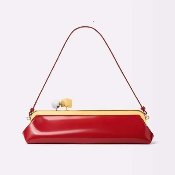 Pochette longue avec bandoulière amovible, sac baguette tendance pour femme, sac à main à clip de créateur pour femme_voghion.com