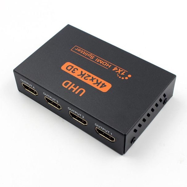 Original HDMI Splitter 4 Ports Hub Repeater Amplifie UHD 3D 4K*2K Full HD 1080p 1X4 för HDTV_voghion.com