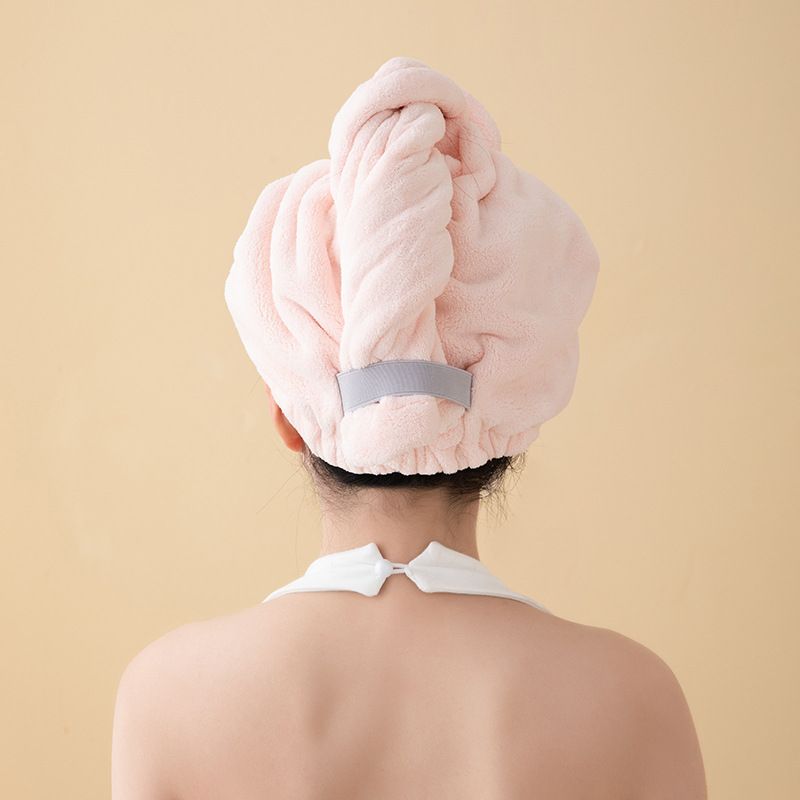 Serviette en tissu pour cheveux à séchage rapide pour femmes - Polaire corail ultra douce, ultra absorbante et sans peluches, séchage doux des cheveux sans chaleur_voghion.com