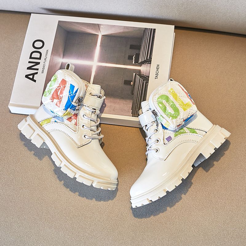 Kids Shoes Girls Martin boots 2024 autumn and winter new autumn single boots British style princess short boots small schoolbag children's boots_voghion.com