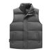 Yurong-Weste im neuen Winterstil, einfarbige Stehkragen-Weste, vielseitige ärmellose Weste, kältebeständige, warme Baumwolljacke für_voghion.com