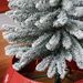 5ft Artificial Pencil Christmas Tree With 263 Snow Flocked Tips, Metal Base, Realistic Xmas Tree_voghion.com