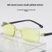 Nuovi occhiali presbiti anti-luce blu piccoli occhiali gialli senza montatura integrati con bordo diamantato per la corsa in strada con luce singola presbite_voghion.com