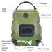 Camping Solar Powered Portable 20L Outdoor Shower Bathing Water Bag_voghion.com