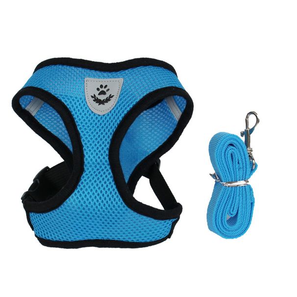 Pet Vest Style Mesh Harness Set Breathable Cat Dog Leash_voghion.com